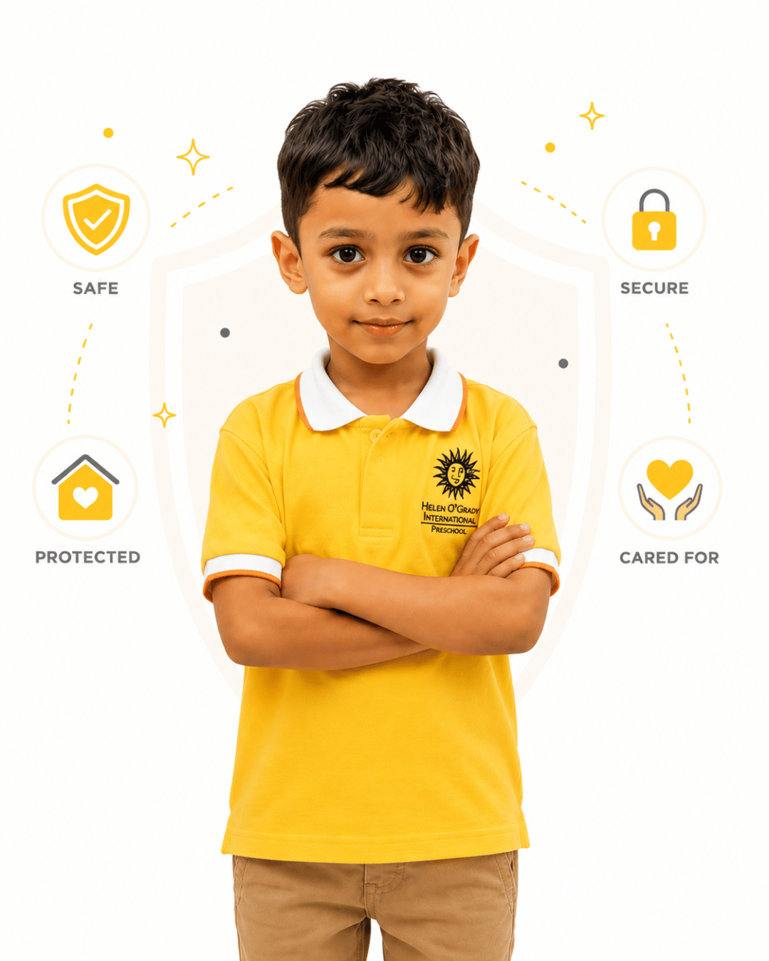 Children in safe classroom