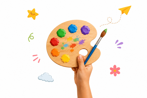 Children doing art and craft